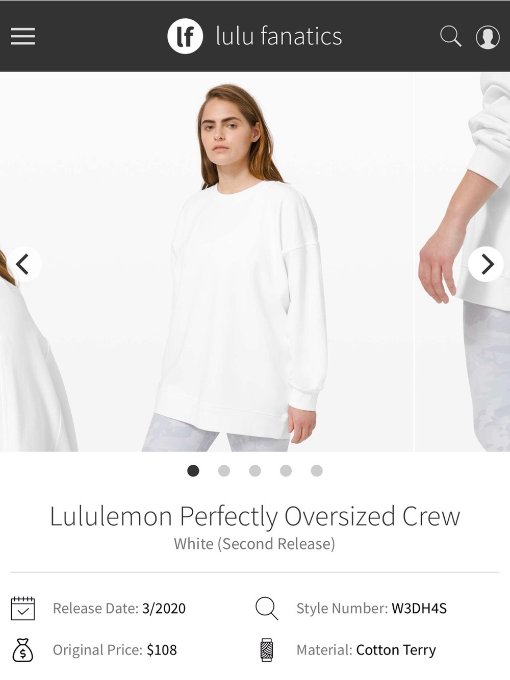 Lululemon perfectly oversized crew
